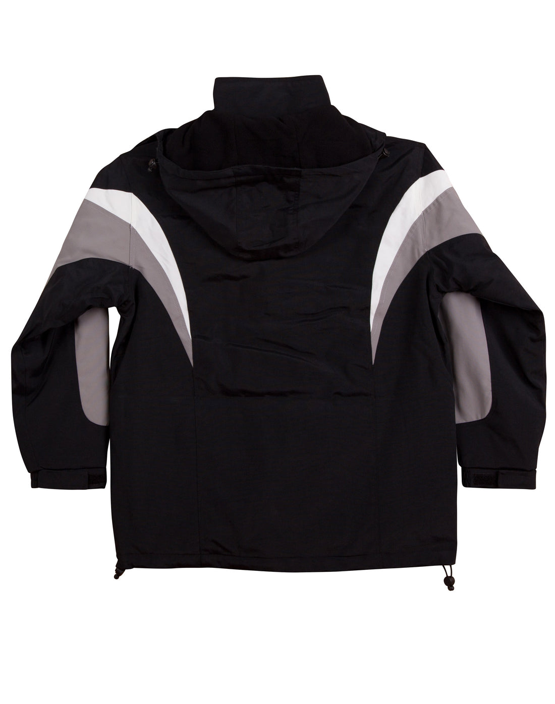 Bathurst Tri-Colour Jacket With Hood Unisex - Black White.Grey