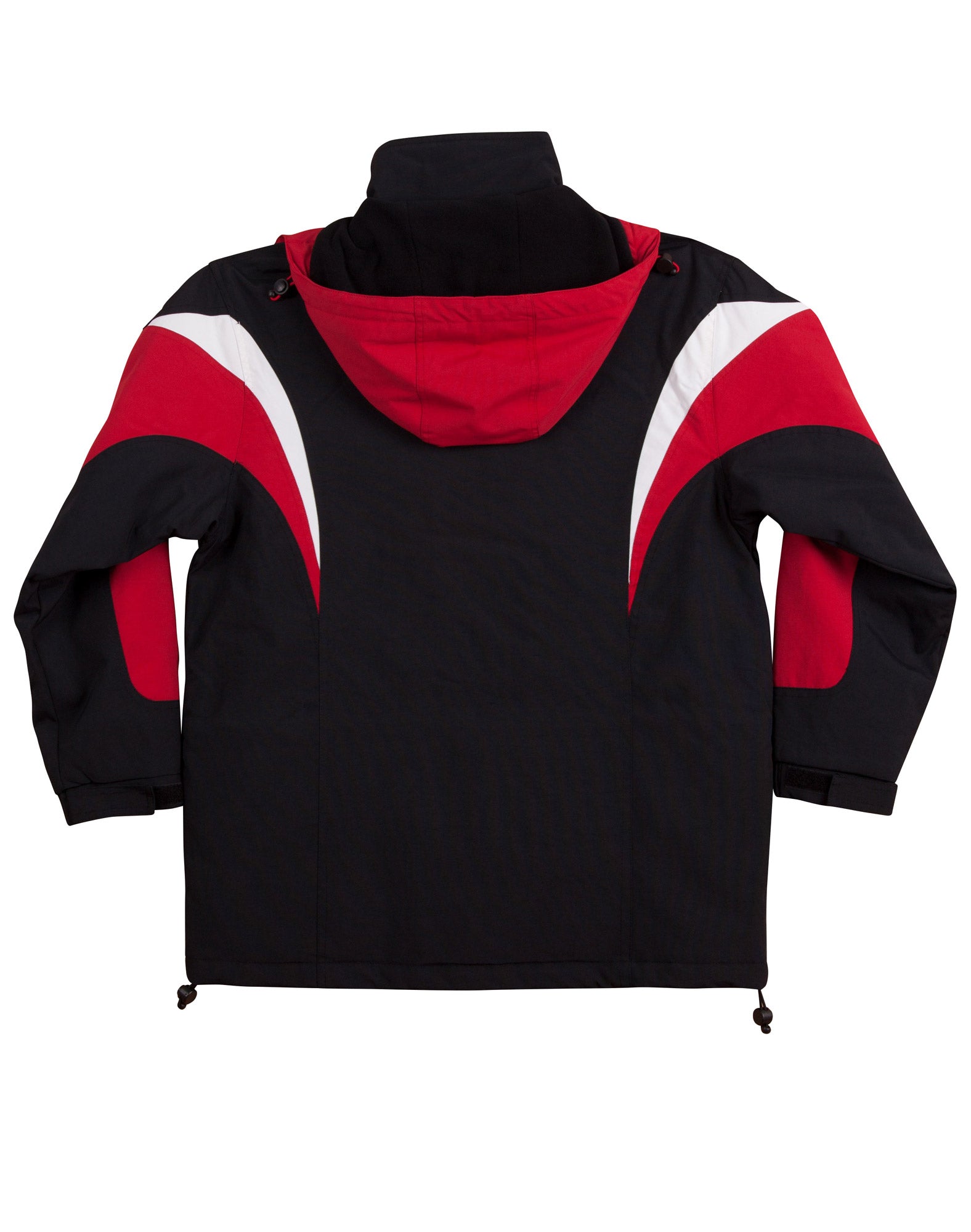 Bathurst Tri-Colour Jacket With Hood Unisex - Black White.Red