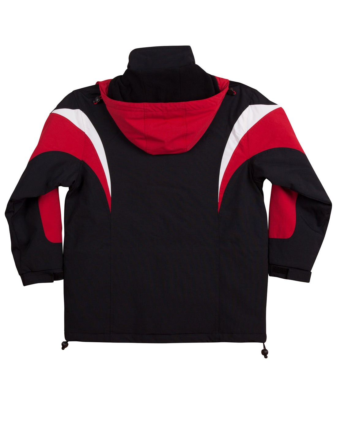Bathurst Tri-Colour Jacket With Hood Unisex - Black White.Red