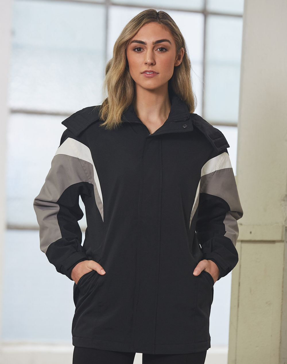 Bathurst Tri-Colour Jacket With Hood Unisex