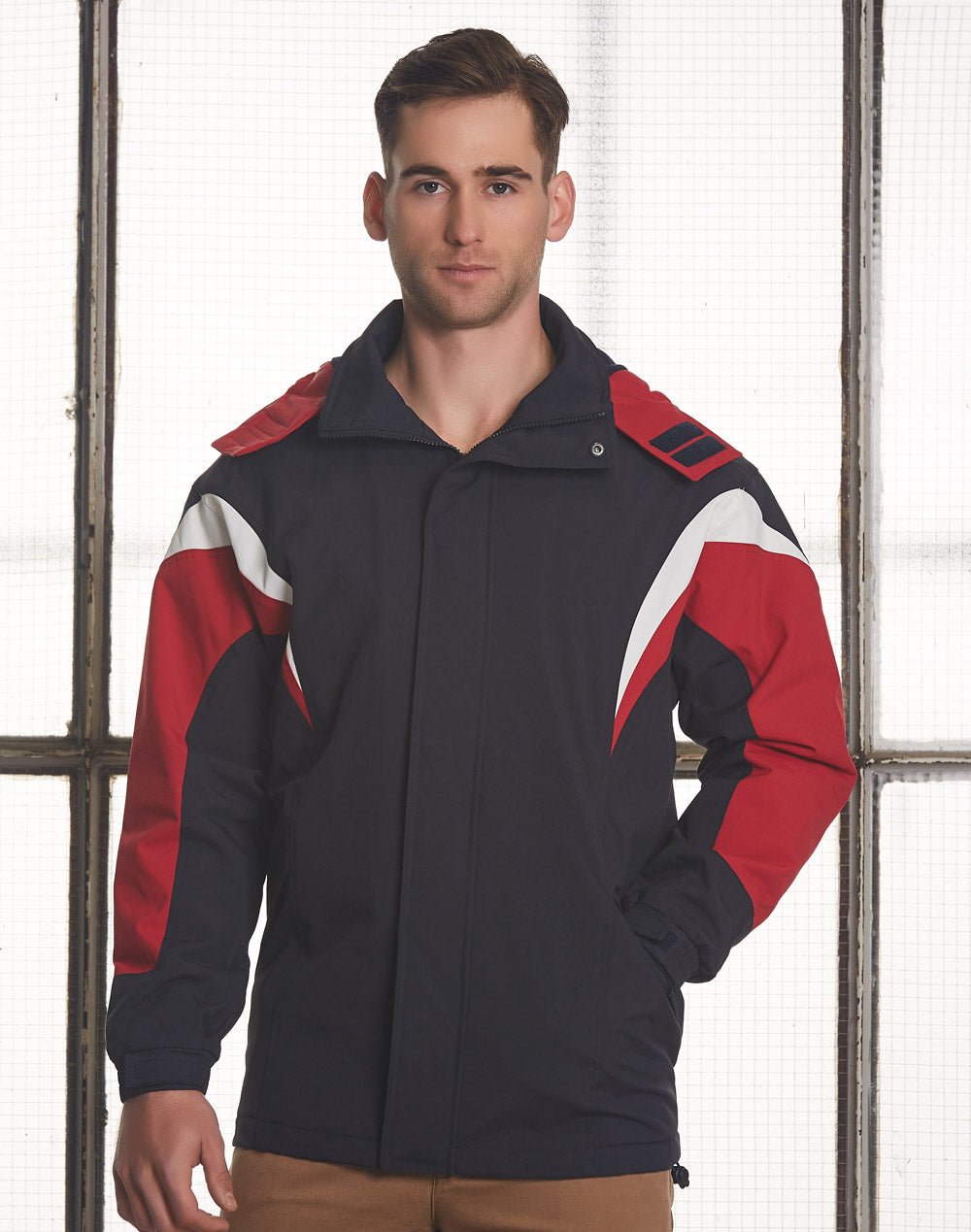 Bathurst Tri-Colour Jacket With Hood Unisex