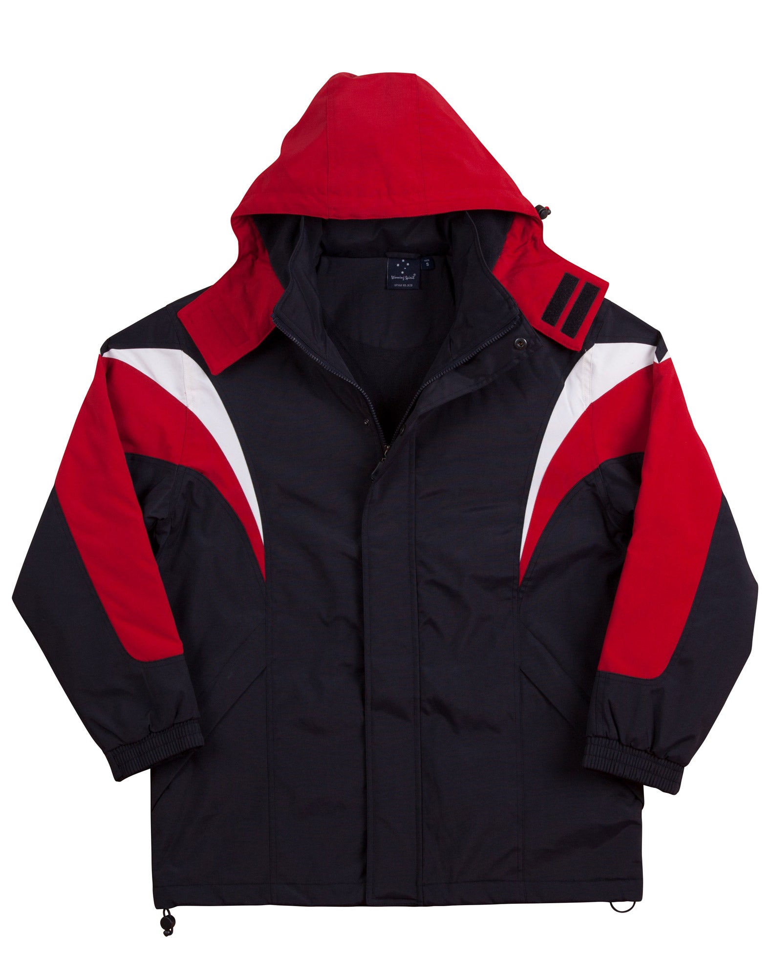 Bathurst Tri-Colour Jacket With Hood Unisex - Navy White.Red