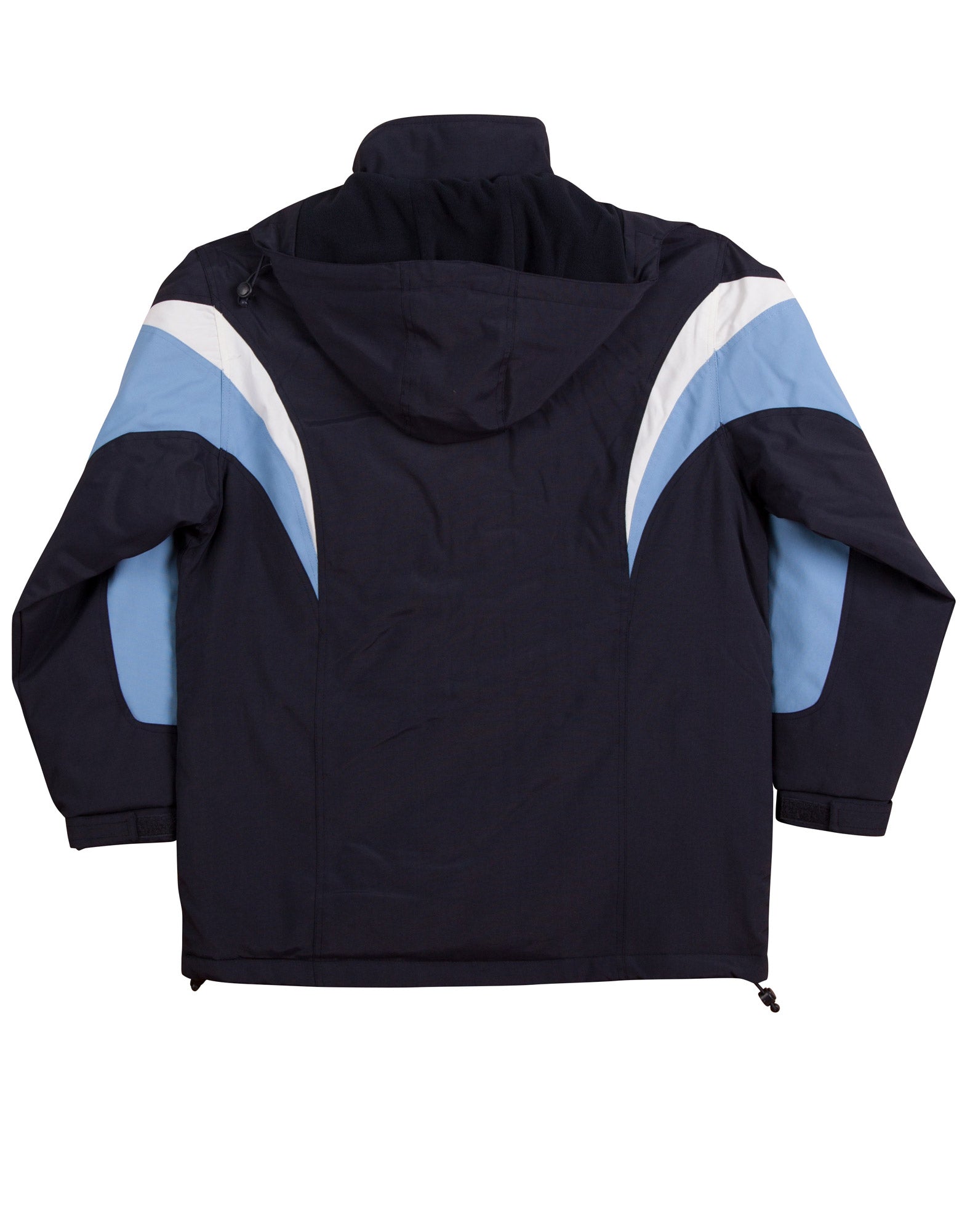Bathurst Tri-Colour Jacket With Hood Unisex - Navy White.Skyblue