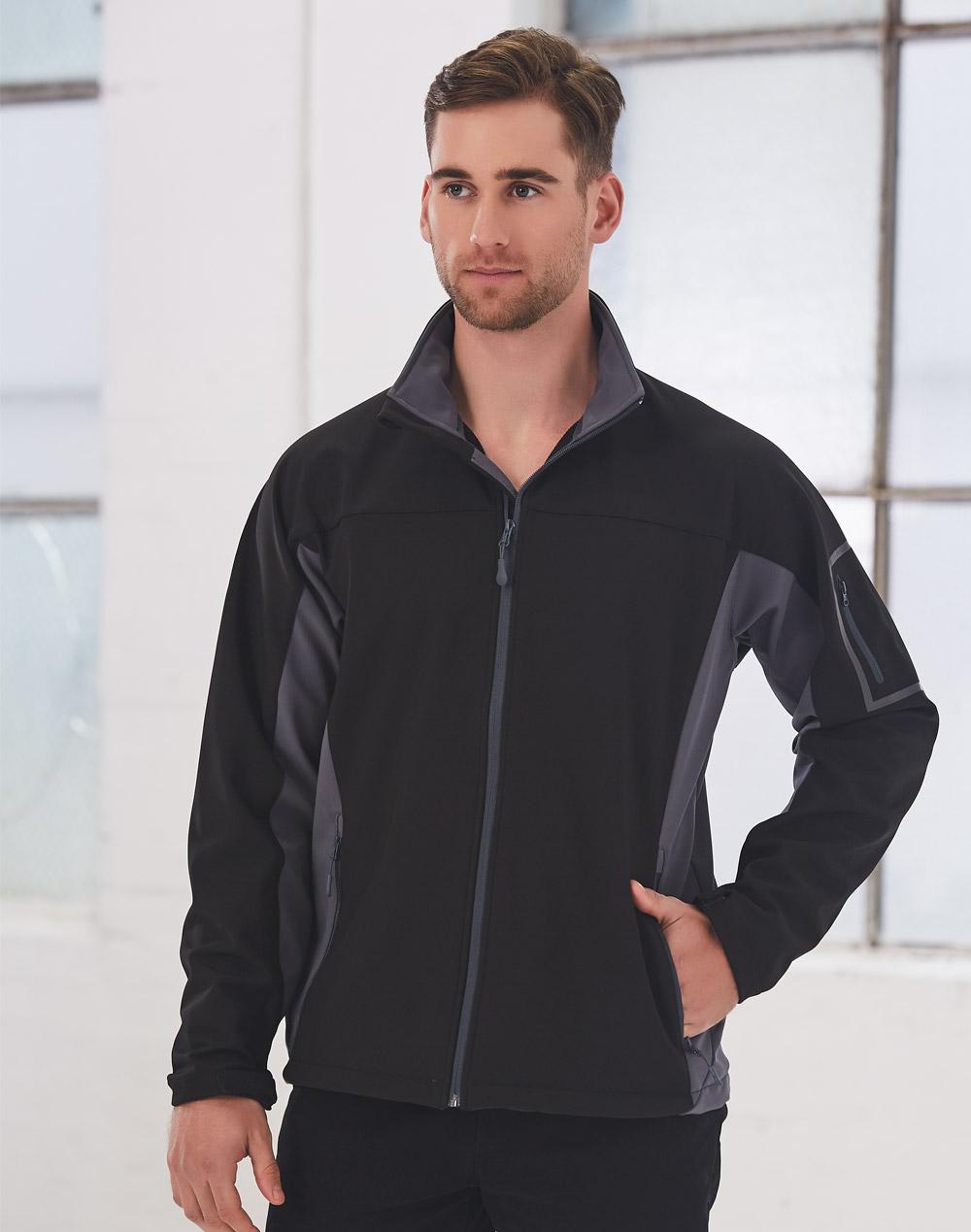 Whistler Softshell Contrast Jacket Men'S - Black Grey