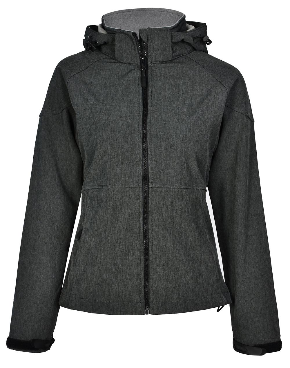 Aspen Softshell Hood Jacket Ladies' - Marl Charcoal Charcoal