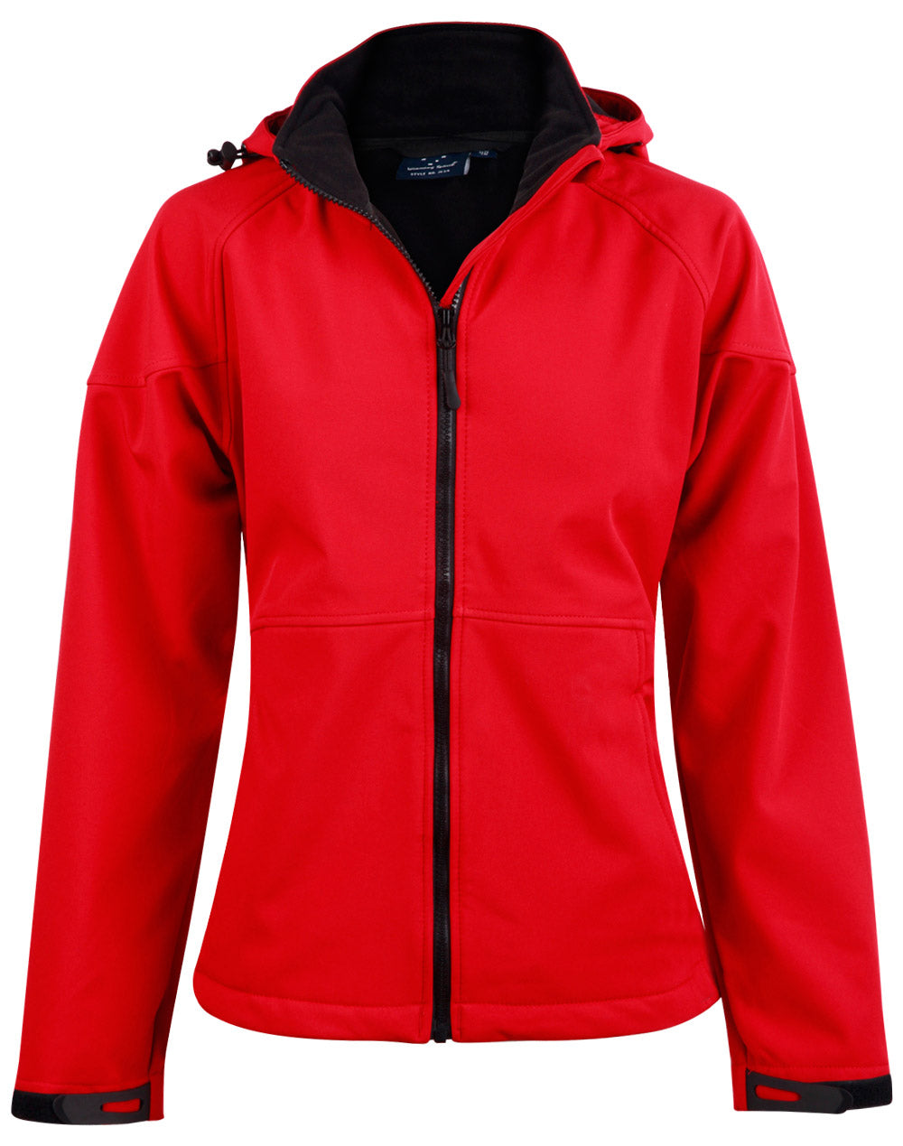 Aspen Softshell Hood Jacket Ladies' - Red Black