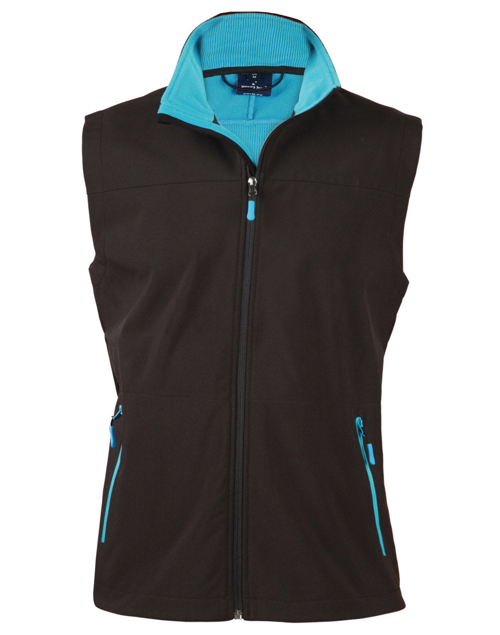 Rosewall Soft Shell Vest Men'S - Black Cyan