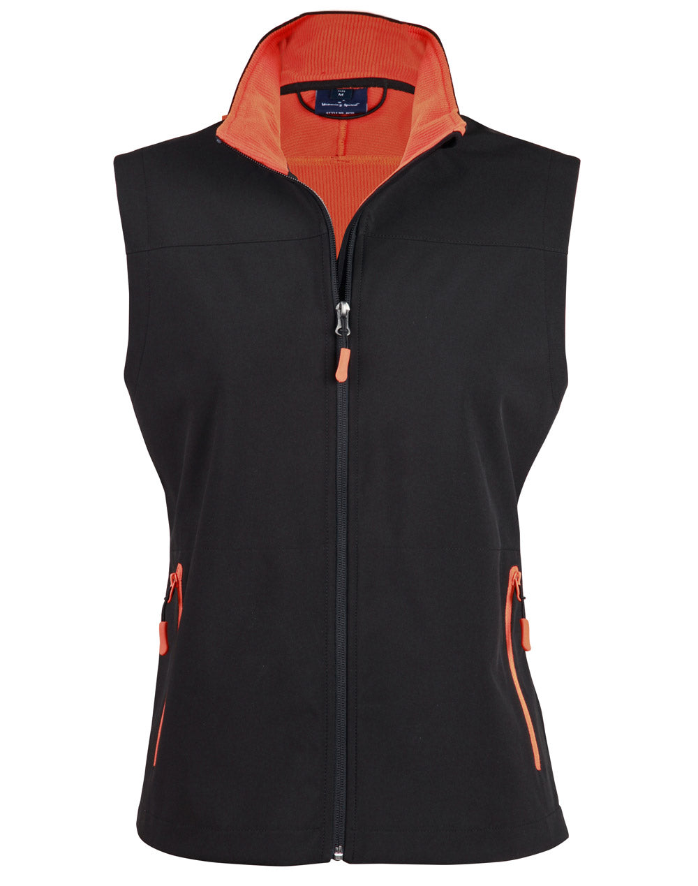 Rosewall Soft Shell Vest Ladies' - Black Orange