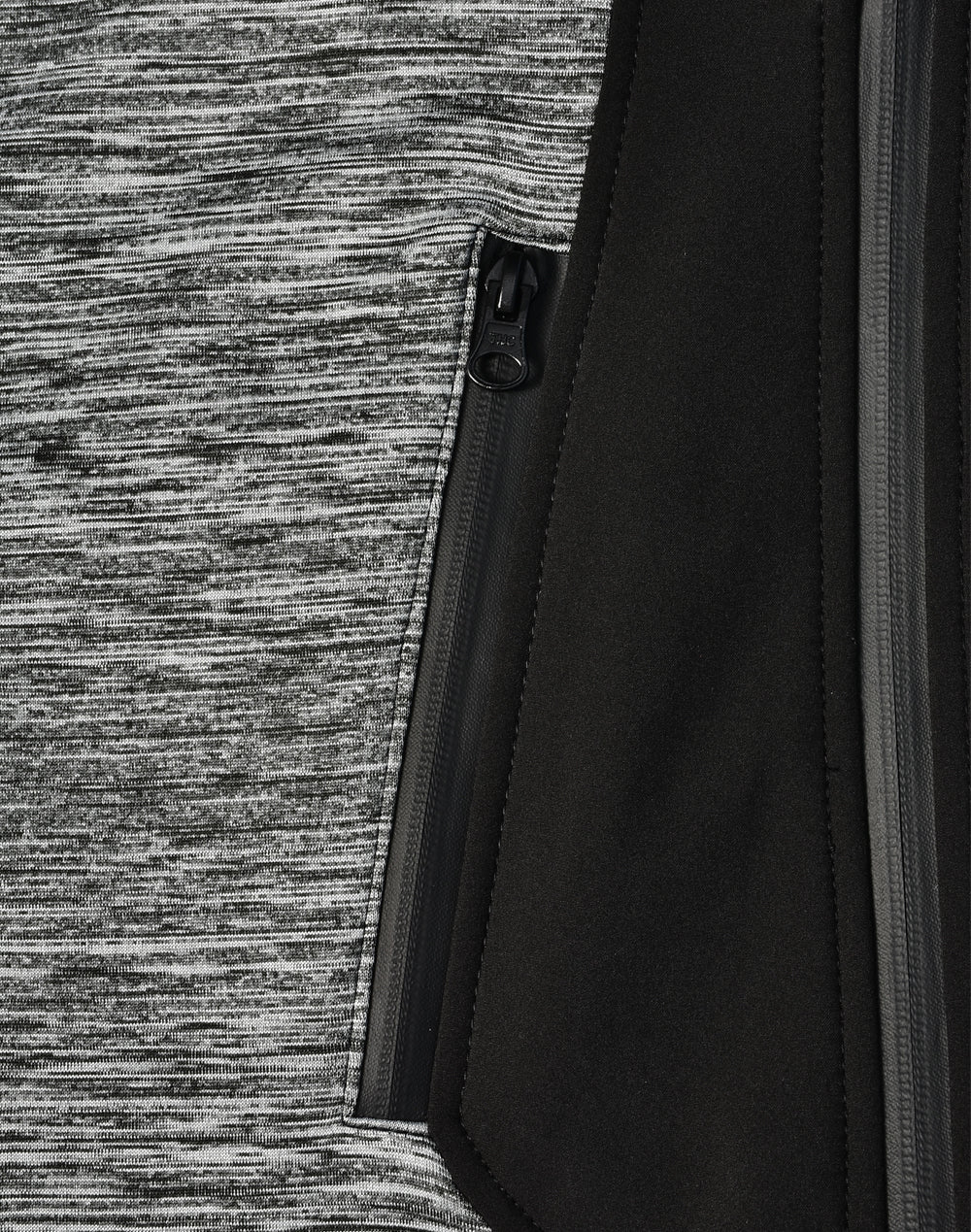 Laminated Functional Knit Hoodie - Marl Grey Black