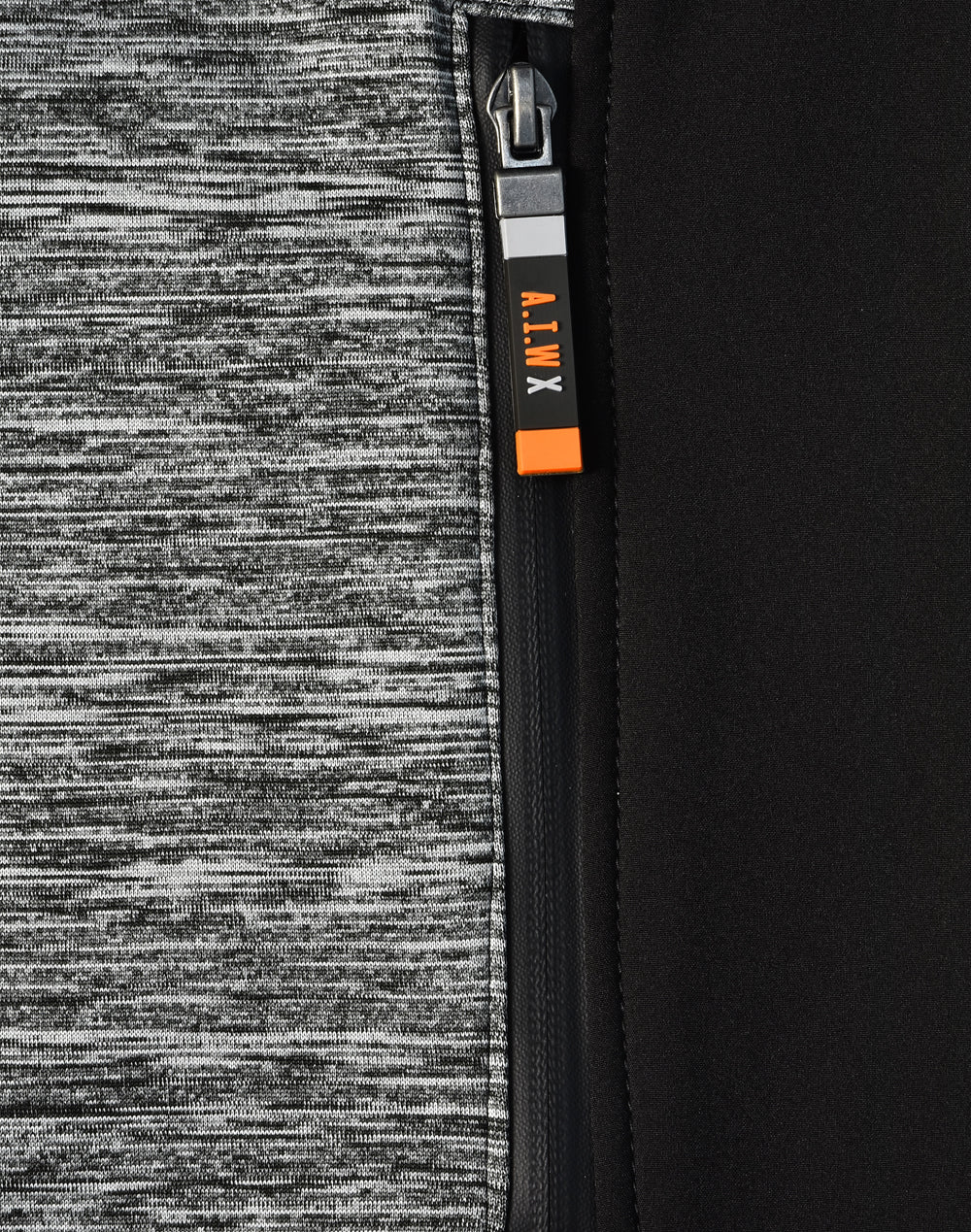 Laminated Functional Knit Hoodie - Marl Grey Black