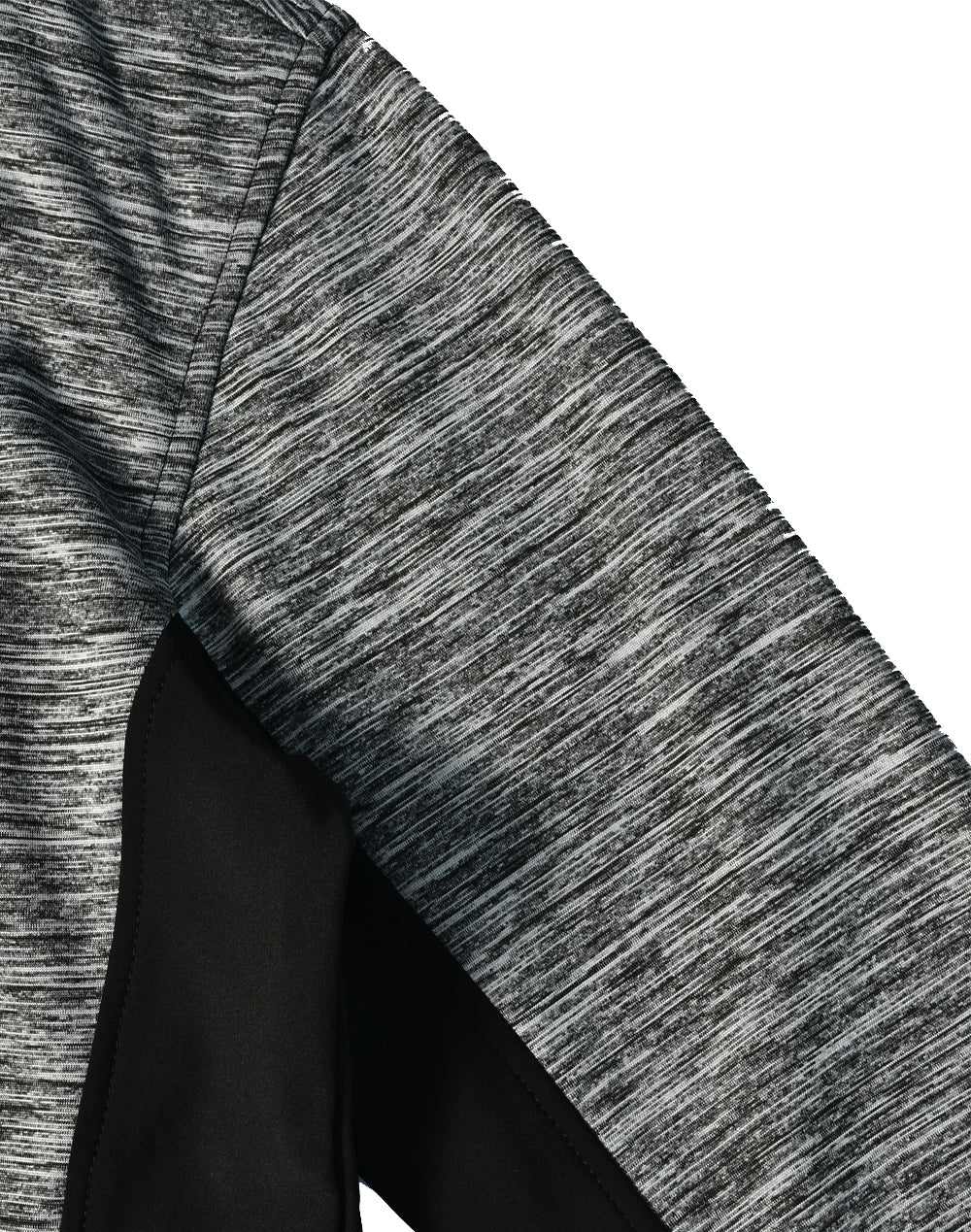 Laminated Functional Knit Hoodie - Marl Grey Black
