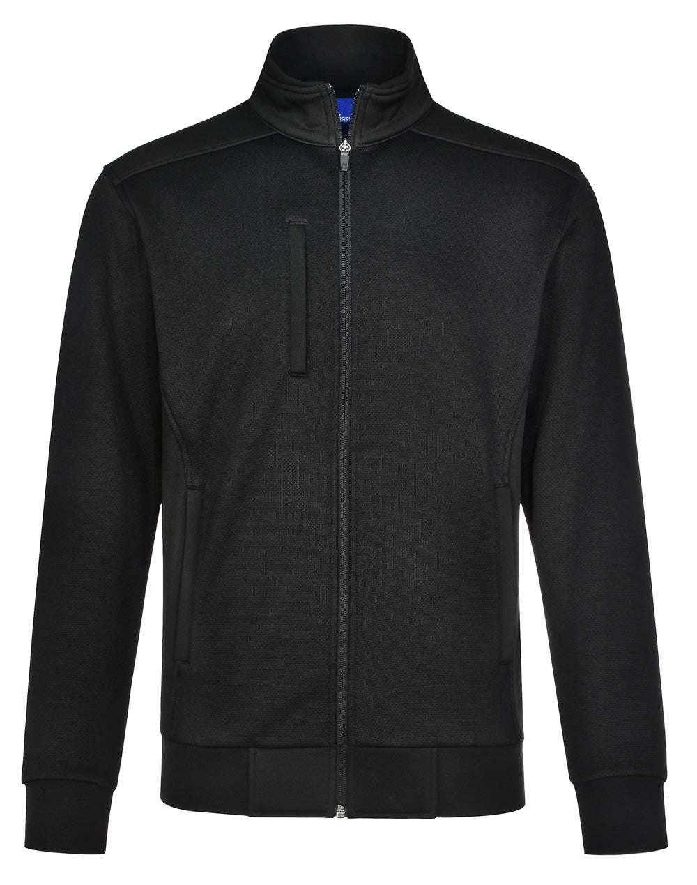 - Jacquard Fleece Bomber Jacket - Black