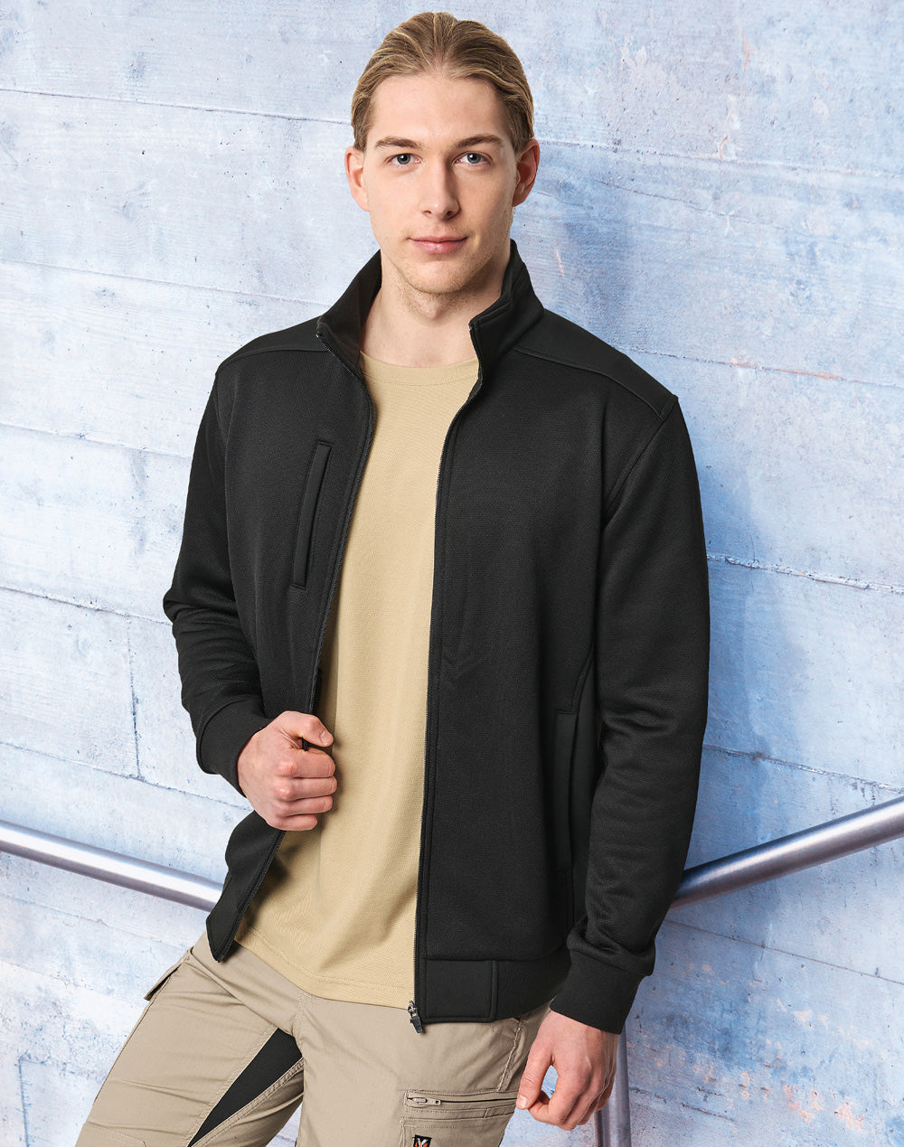 - Jacquard Fleece Bomber Jacket