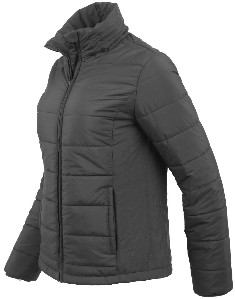 Ladies Sustainable Insulated Puffer Jacket (3D Cut) - Black