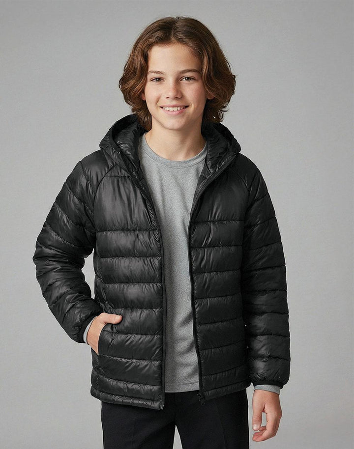 Kids Sustainable Lightweight Hooded Puffer Jacket