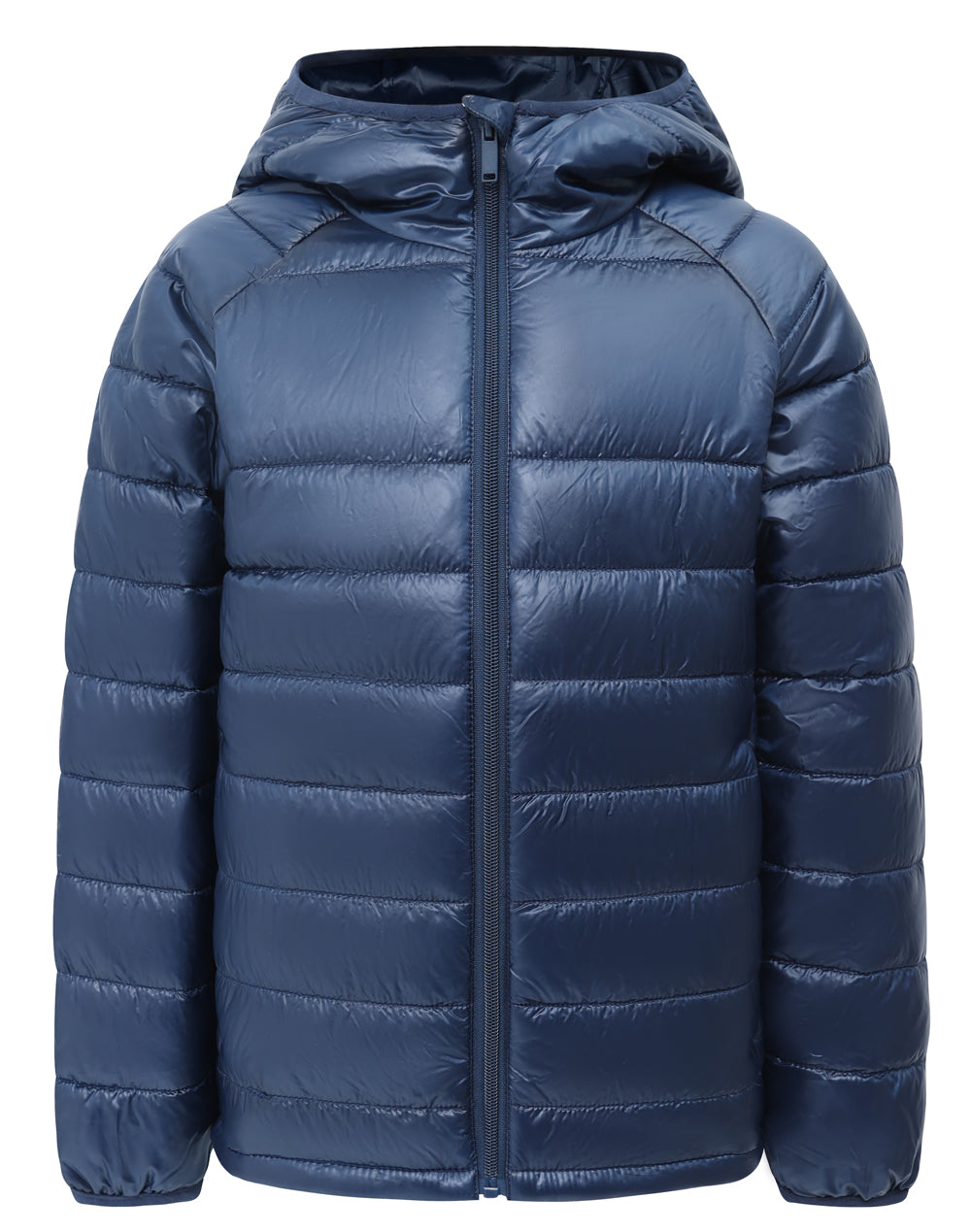 Kids Sustainable Lightweight Hooded Puffer Jacket - Navy