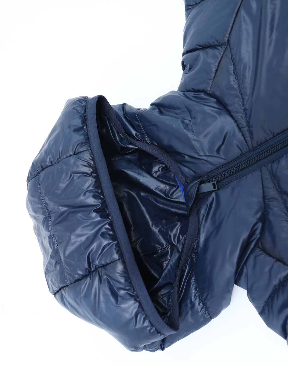 Kids Sustainable Lightweight Hooded Puffer Jacket - Navy