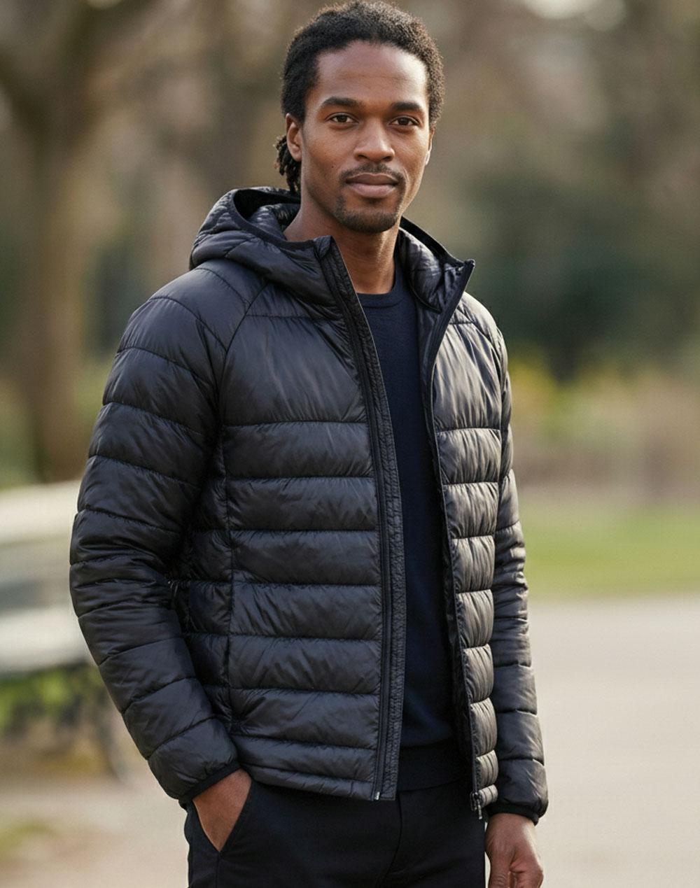 Adults Sustainable Lightweight Hooded Puffer Jacket