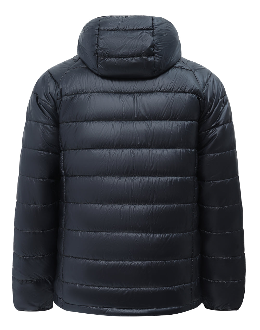 Adults Sustainable Lightweight Hooded Puffer Jacket - Black