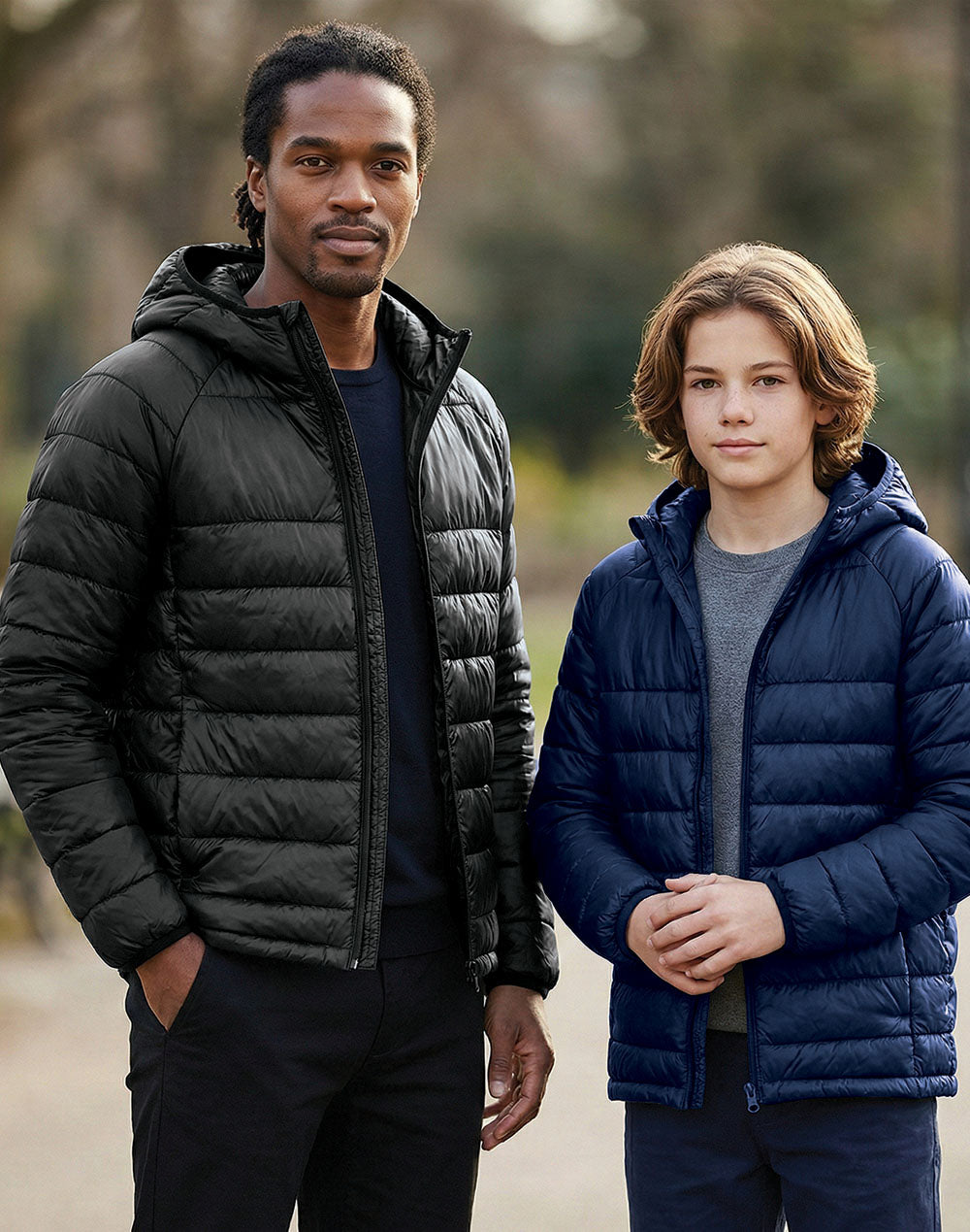 Adults Sustainable Lightweight Hooded Puffer Jacket