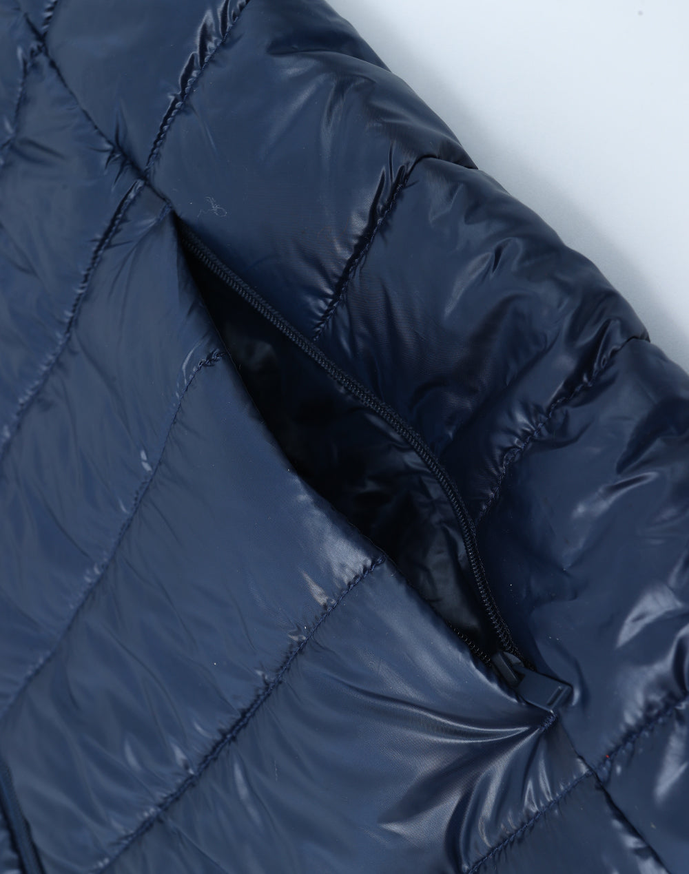 Adults Sustainable Lightweight Hooded Puffer Jacket - Navy