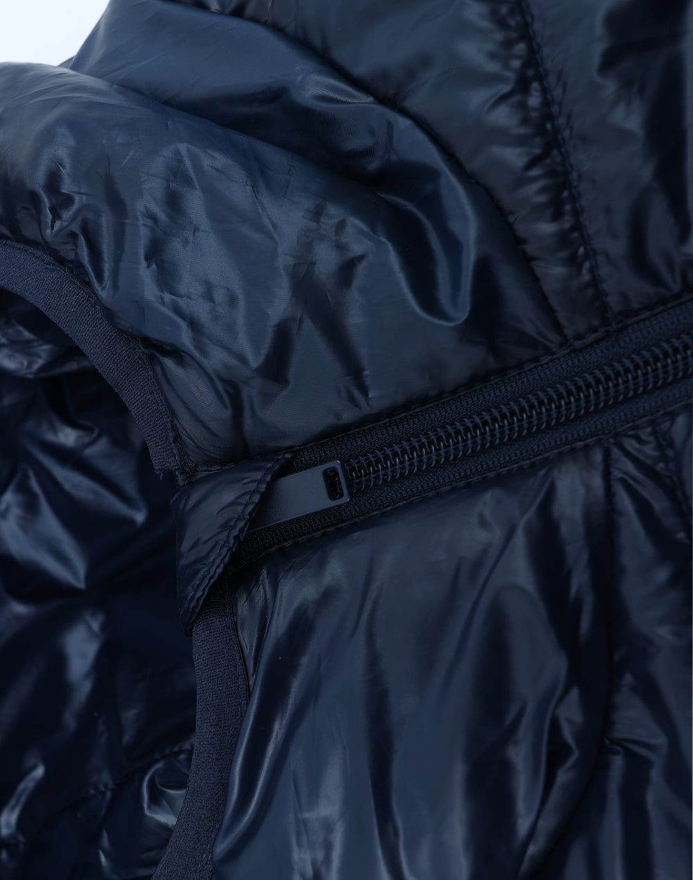 Adults Sustainable Lightweight Hooded Puffer Jacket - Navy