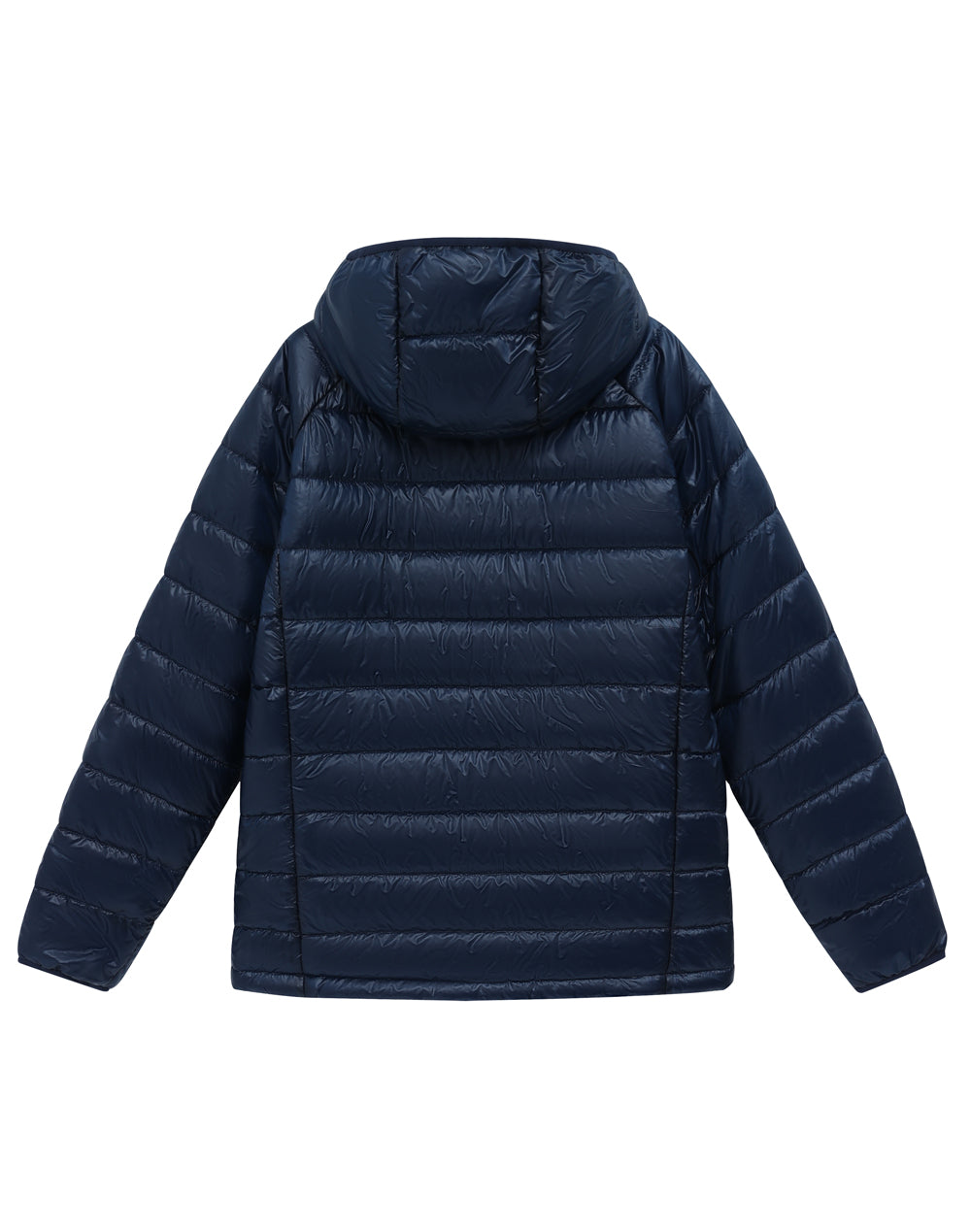 Adults Sustainable Lightweight Hooded Puffer Jacket - Navy