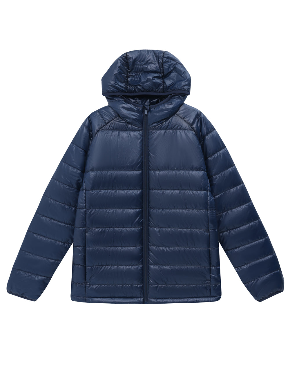 Adults Sustainable Lightweight Hooded Puffer Jacket - Navy