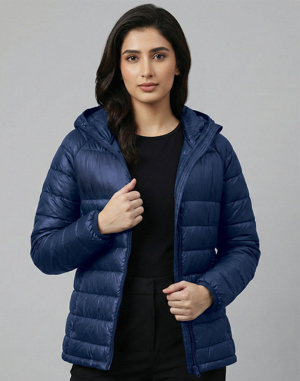Adults Sustainable Lightweight Hooded Puffer Jacket