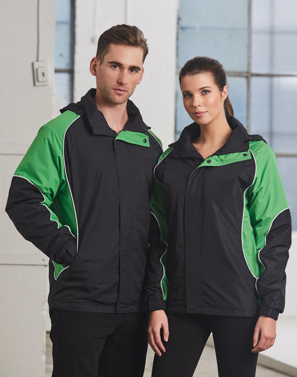 Arena Jacket Unisex - Black White.Green