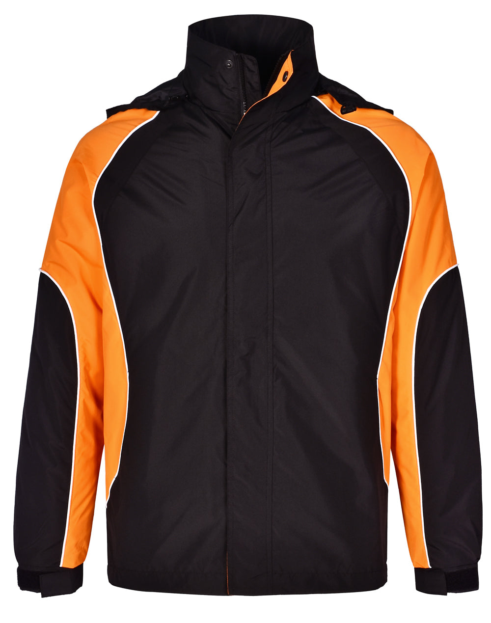 Arena Jacket Unisex - Black White.Orange