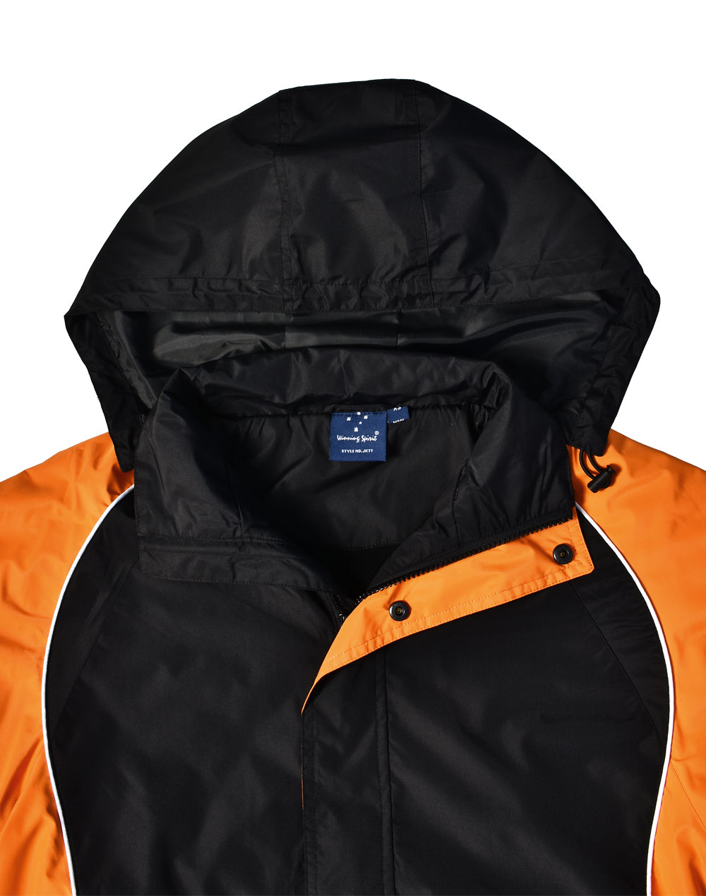 Arena Jacket Unisex - Black White.Orange