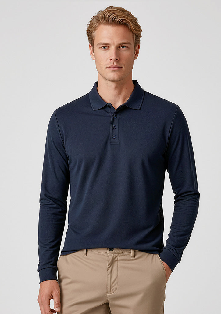 Action Mens Long Sleeve Polo