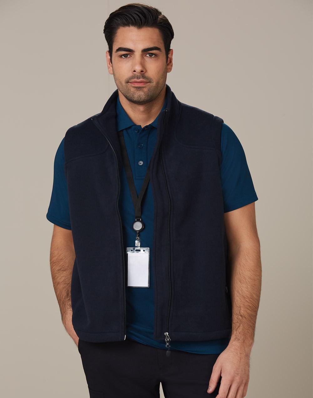 Diamond Fleece Vest Men'S - Navy
