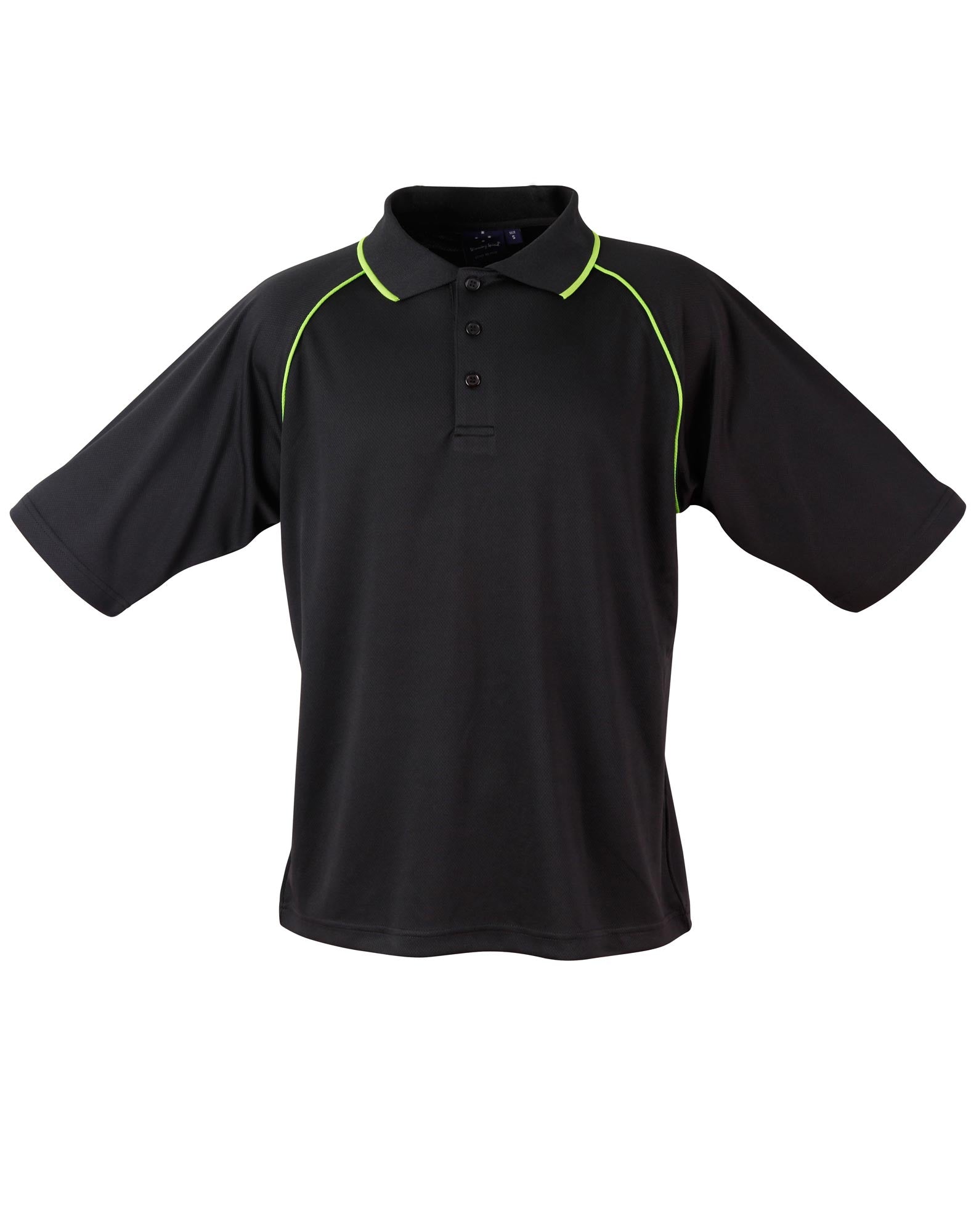 Champion Polo Men'S - Black Lime