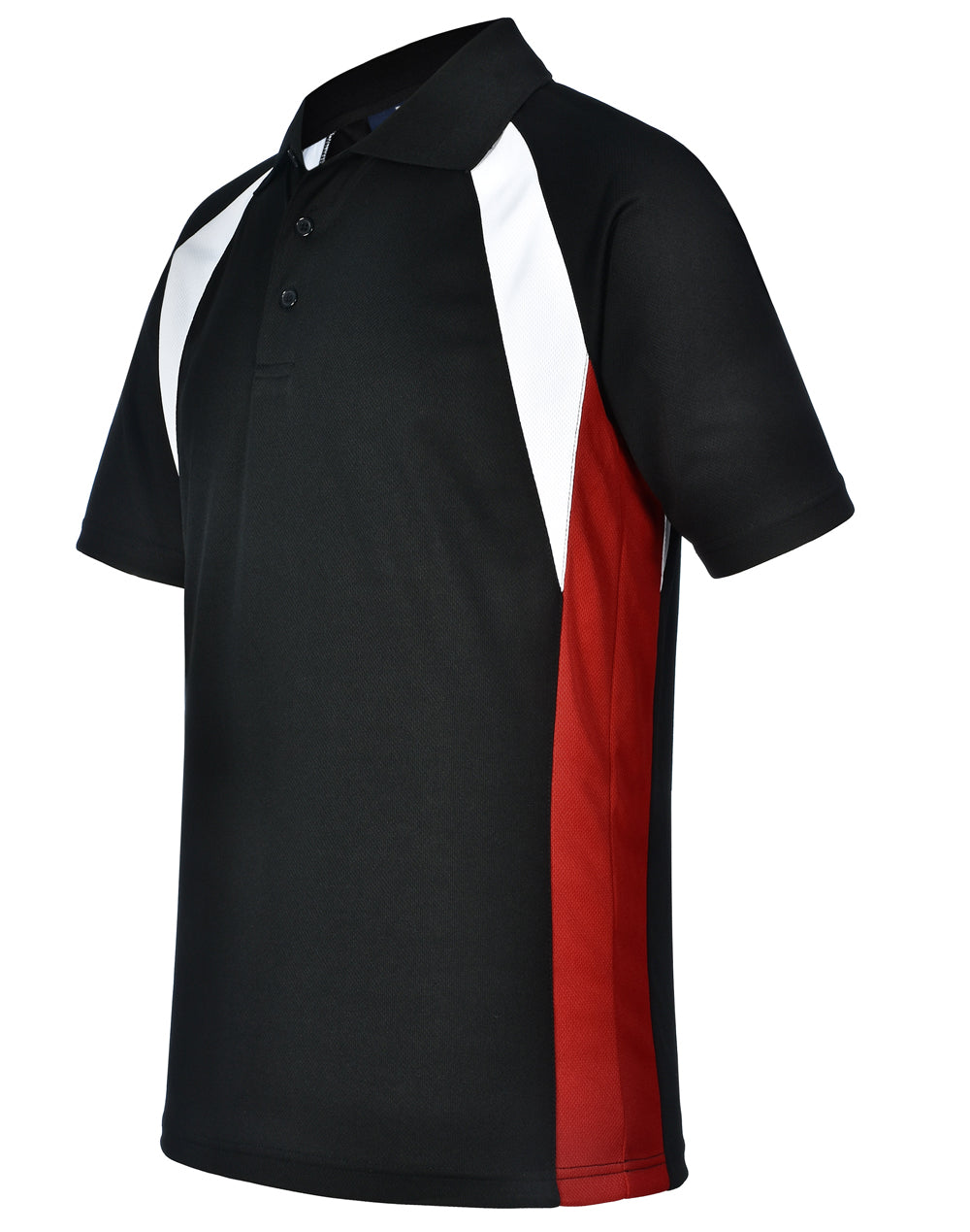 Tri Sport Polo - Black White.Red