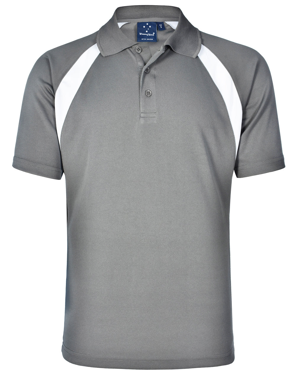 Tri Sport Polo - Grey White.Black