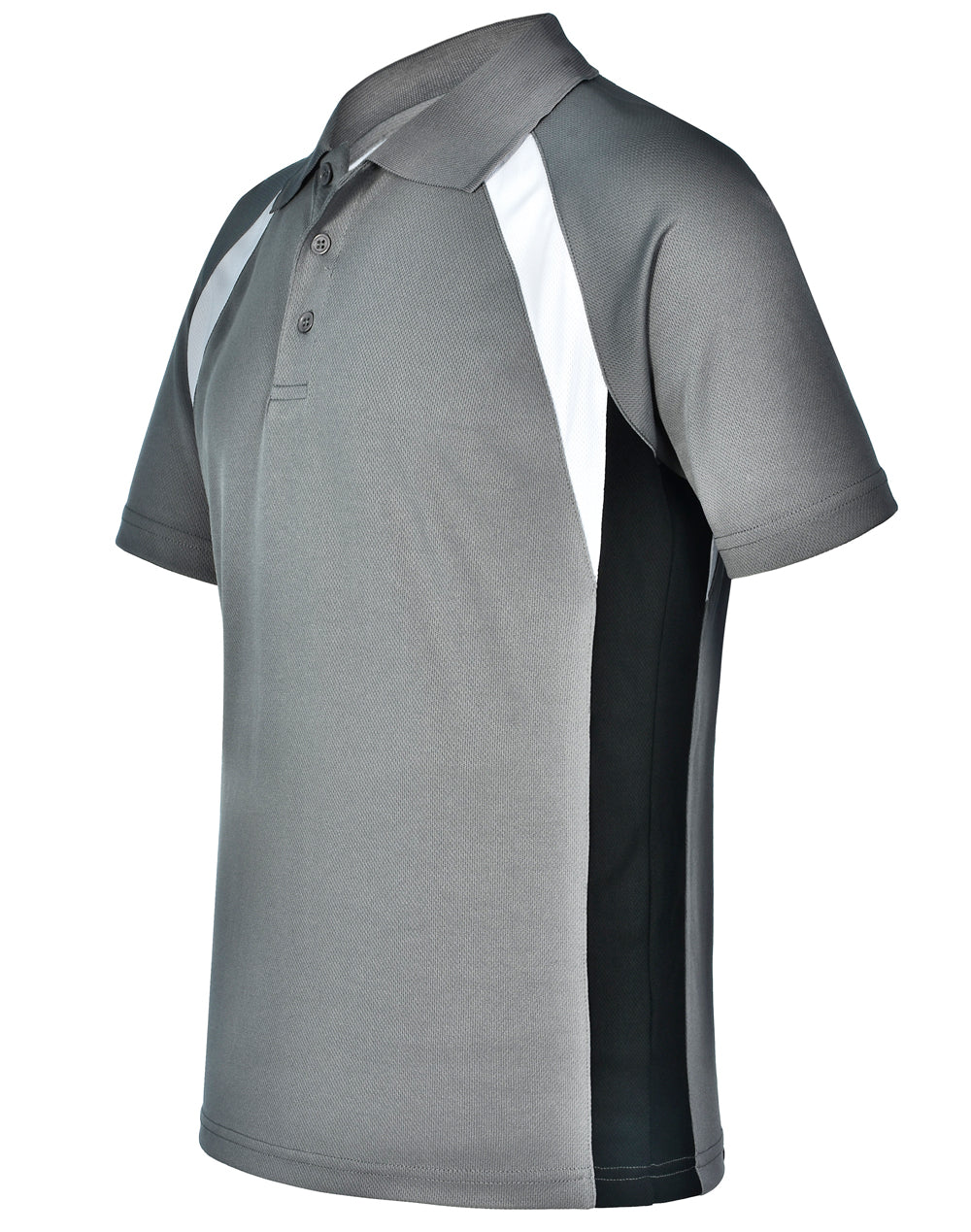 Tri Sport Polo - Grey White.Black