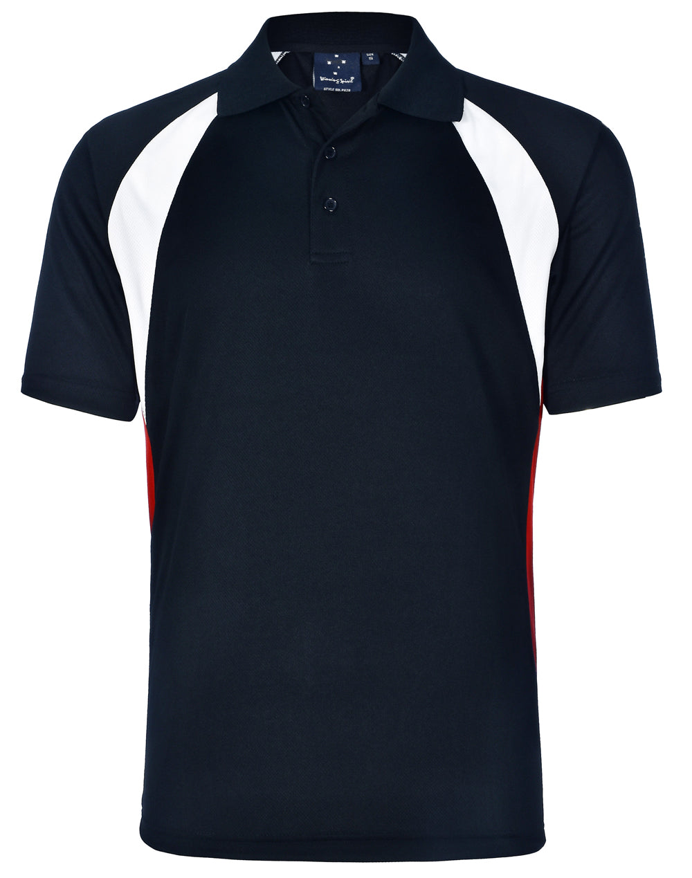 Tri Sport Polo - Navy White.Red
