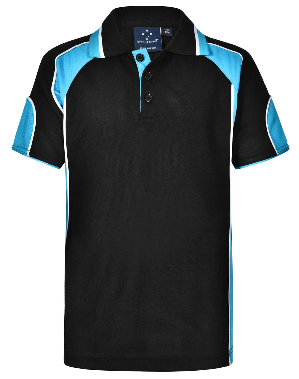 Alliance Polo Kids - Black Aqua Blue