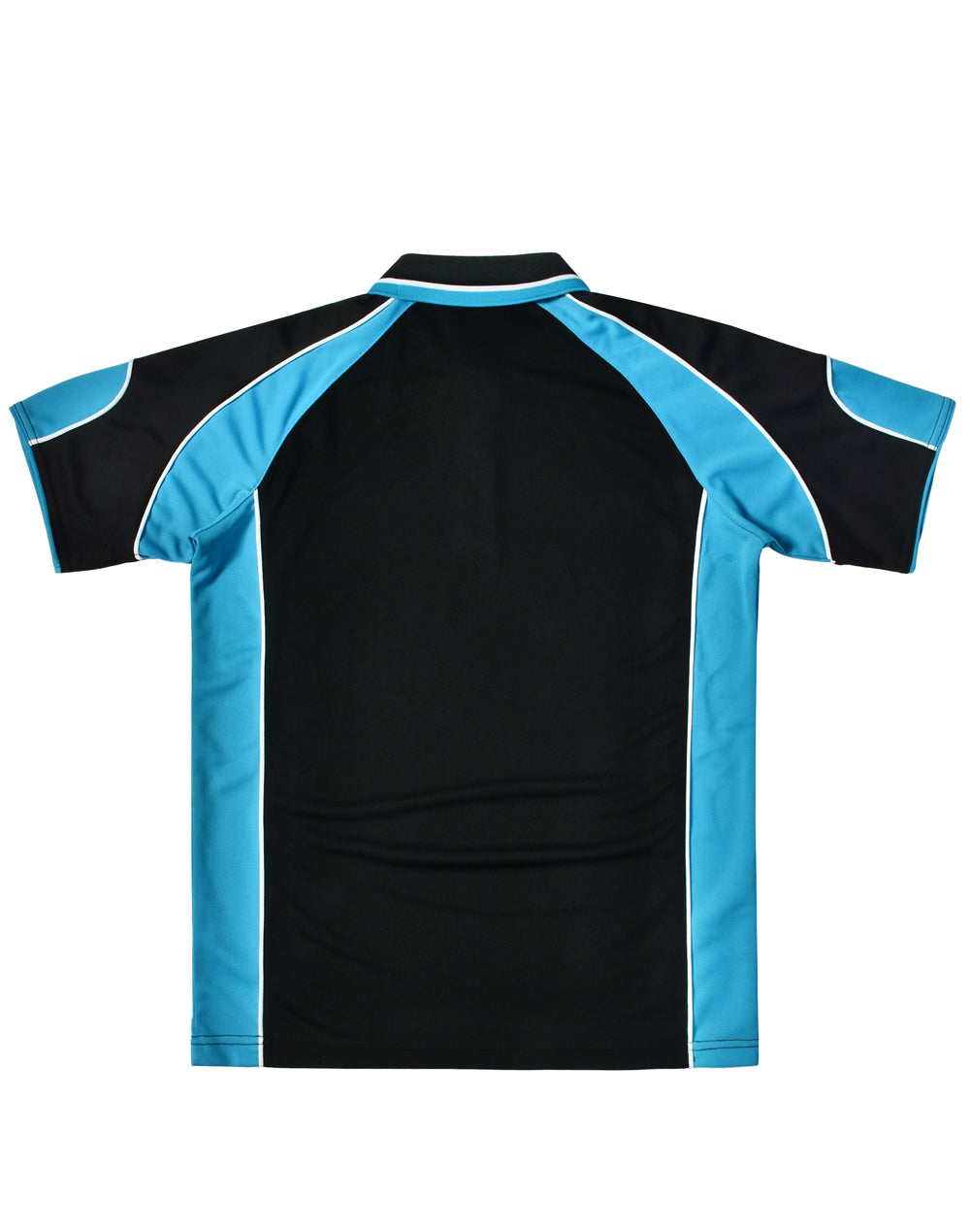 Alliance Polo Men'S - Black Aqua Blue