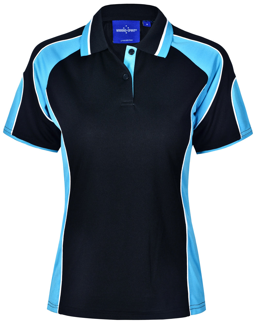 Alliance Polo Ladies - Navy Aqua Blue