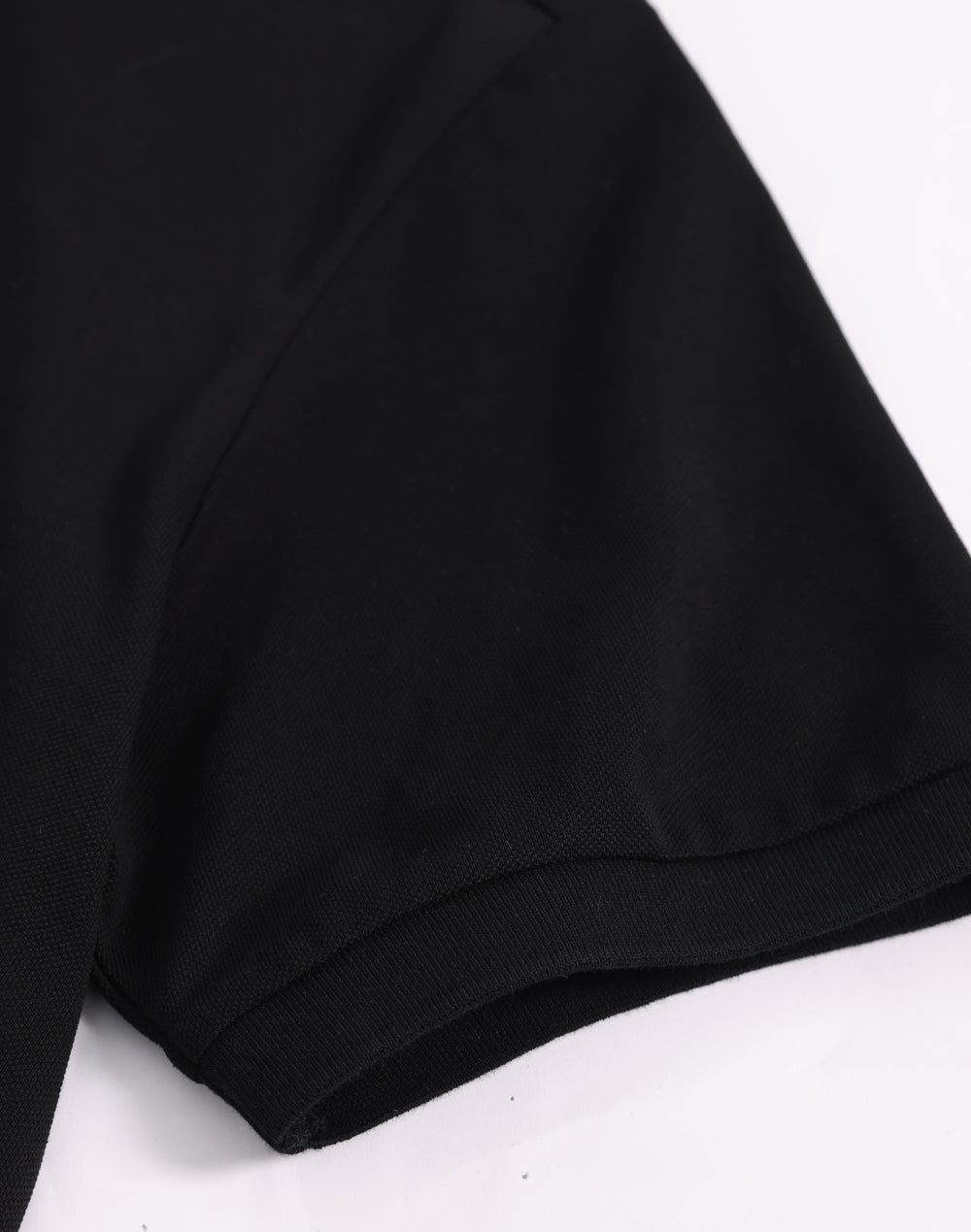 Mens Ultrafine Cotton Pique Short Sleeve Polo - Black