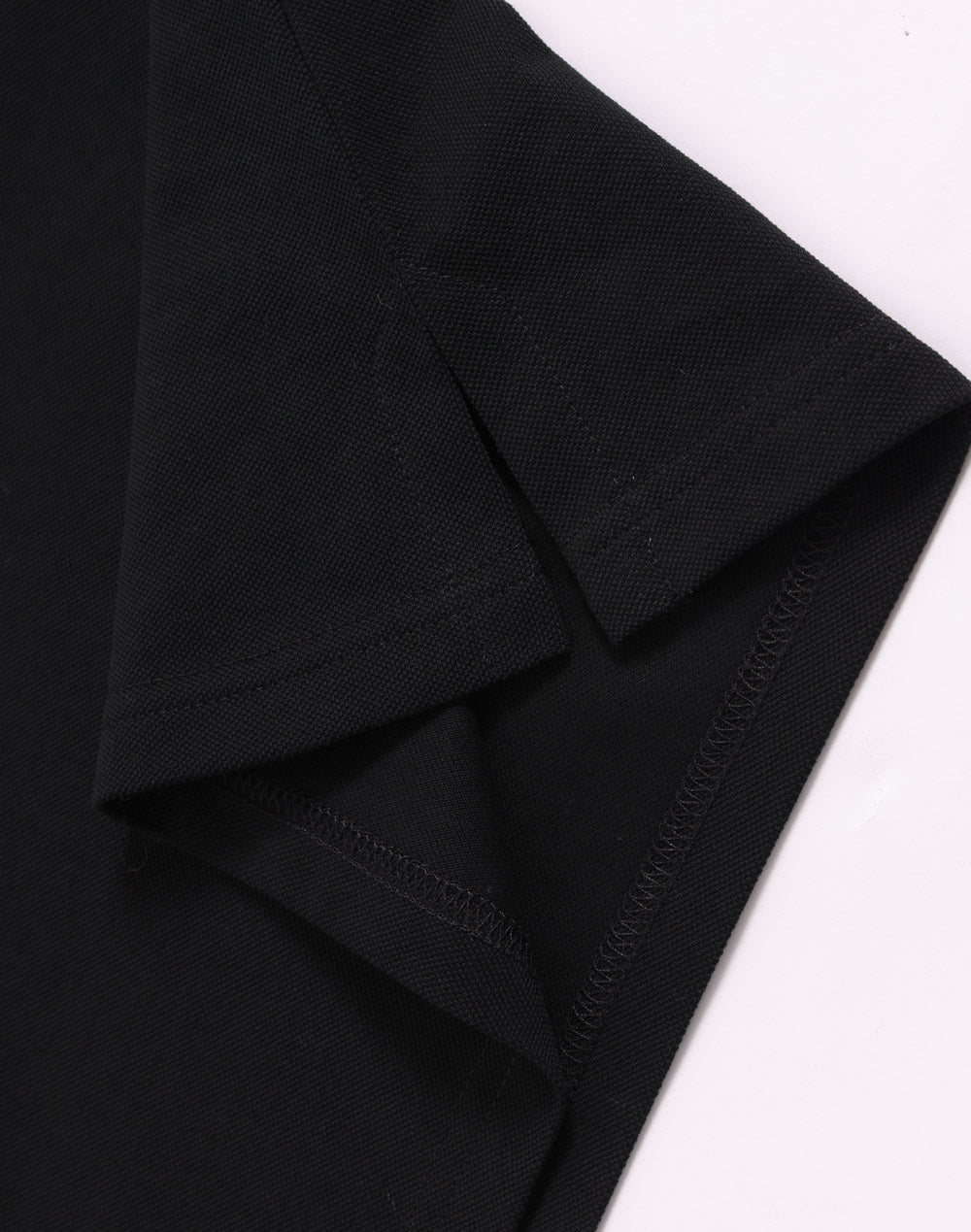Mens Ultrafine Cotton Pique Short Sleeve Polo - Black