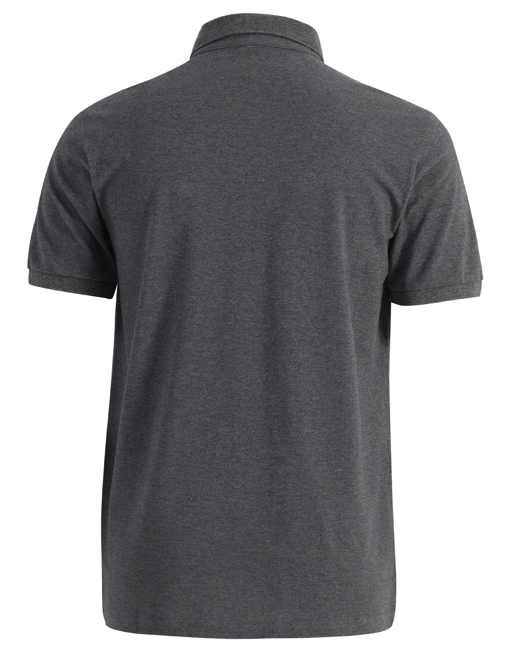 Mens Ultrafine Cotton Pique Short Sleeve Polo - Marl Charcoal