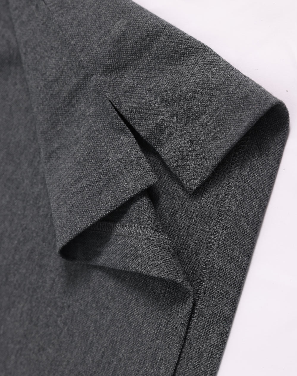 Mens Ultrafine Cotton Pique Short Sleeve Polo - Marl Charcoal