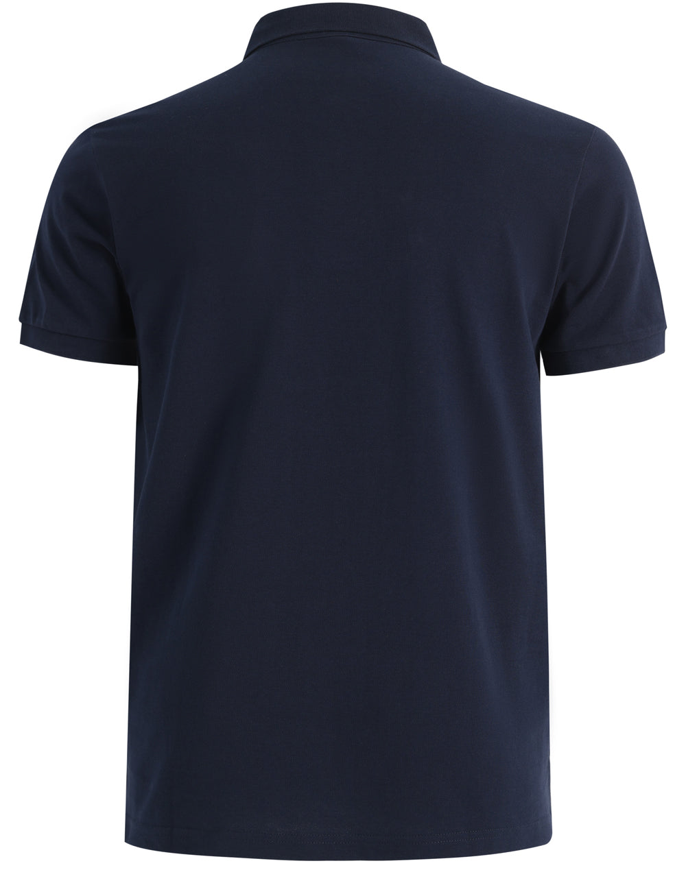 Mens Ultrafine Cotton Pique Short Sleeve Polo - Navy
