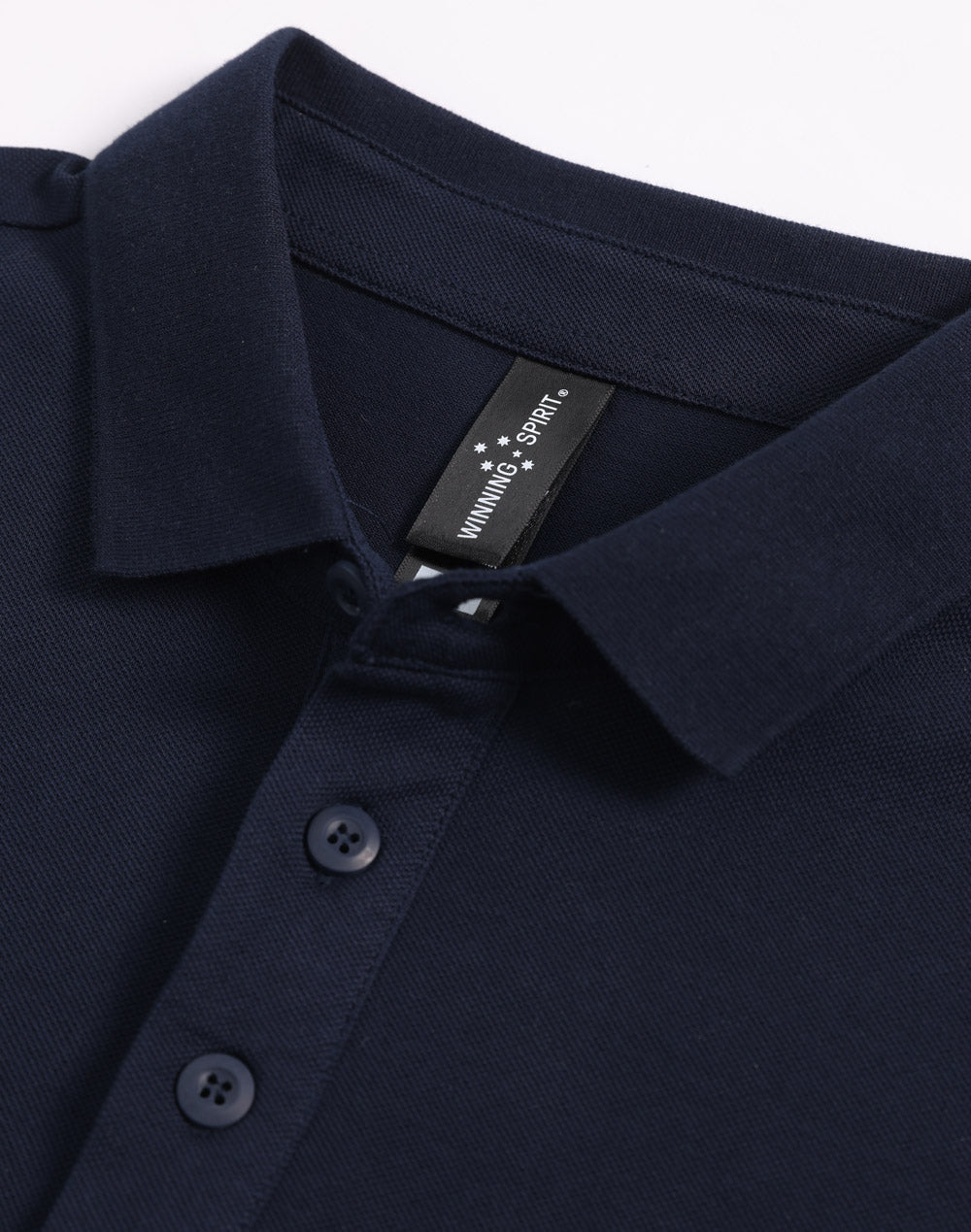 Mens Ultrafine Cotton Pique Short Sleeve Polo - Navy