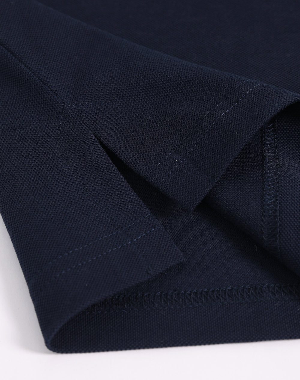 Mens Ultrafine Cotton Pique Short Sleeve Polo - Navy