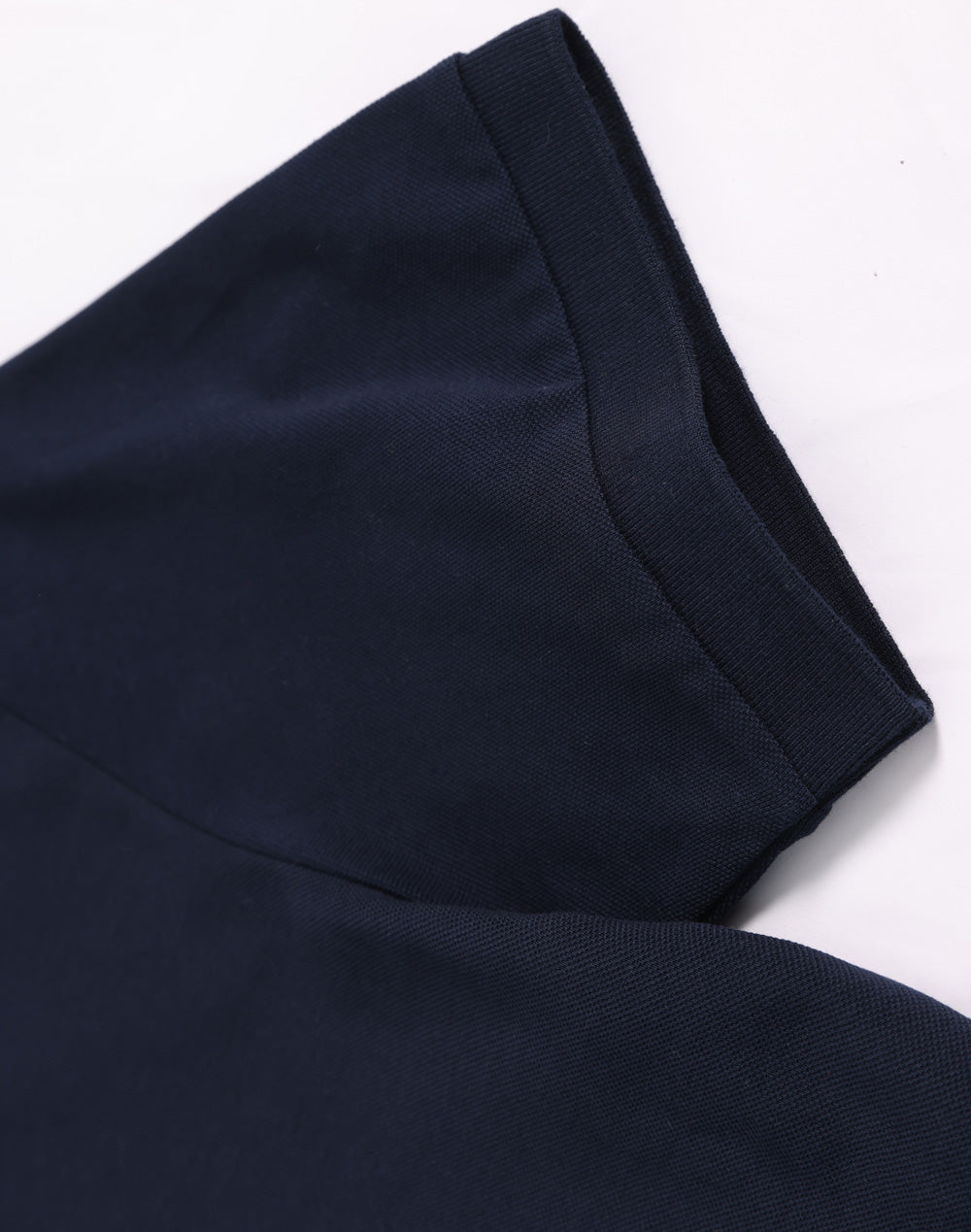 Mens Ultrafine Cotton Pique Short Sleeve Polo - Navy